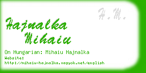 hajnalka mihaiu business card